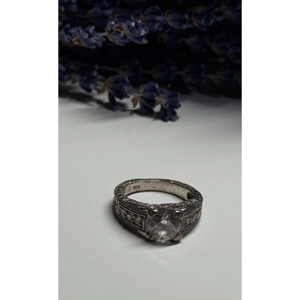 925 STERLING SILVER CZ RING SIZE 6